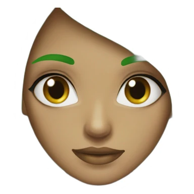 lakshart-nia-with-green-eyes-and-orange-hair sticker