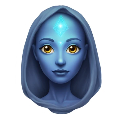 Pleiadian alien female third eye sticker