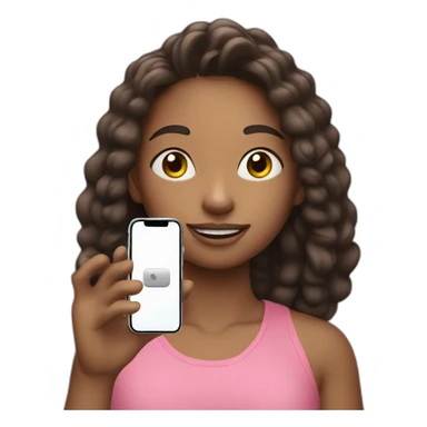 teen filming video with iphone 13 sticker