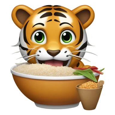 tiger eating chipotle sticker