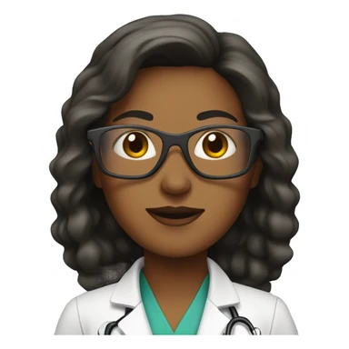 female doctor with sunglasses sticker