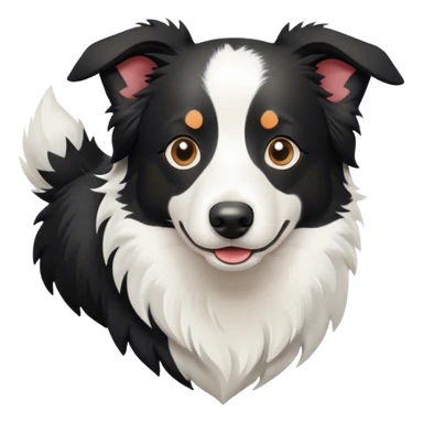 black and white border collie sticker