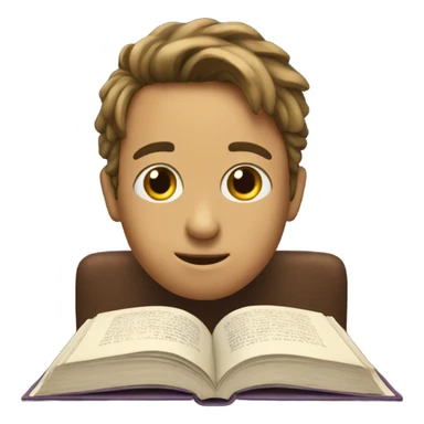 Reading a book sticker