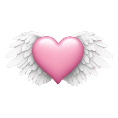 Pink heart flying with white wings sticker