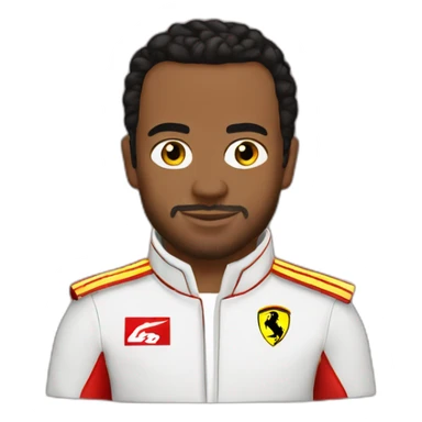 hamilton in ferrari sticker