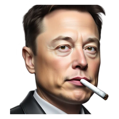 Elon musk avec une cigarette sticker