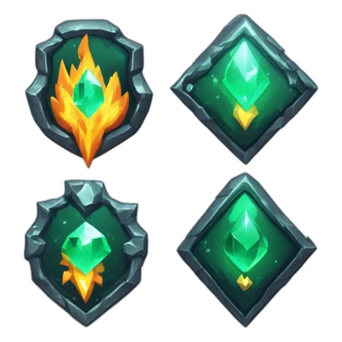 Pixel Battle Badge Winter Cold Diamond Obsidian Emerald Flame Shiny Glow Reward Legendary Unique Epic Mystery sticker