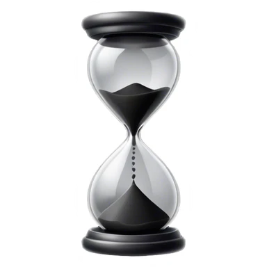 Black hourglass sticker