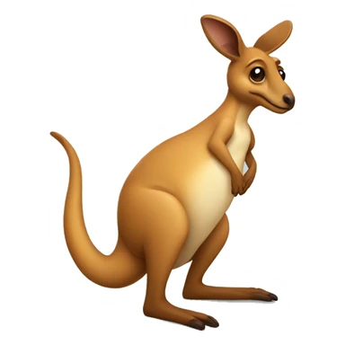 Kangaroo with a lizzard tail  sticker