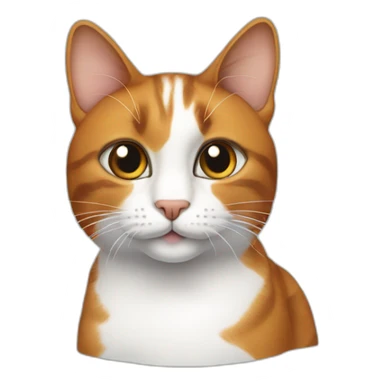 agean cat that is ginger, white and black pilot sticker