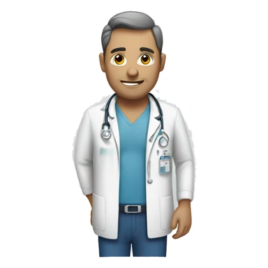 a man working in a hospital sticker