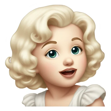 marilyn monroe as a baby sticker