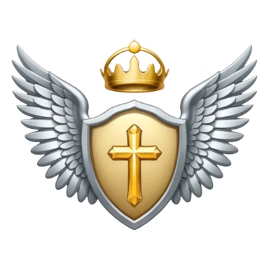 Holy Saint  Emblem with Silver wings sticker