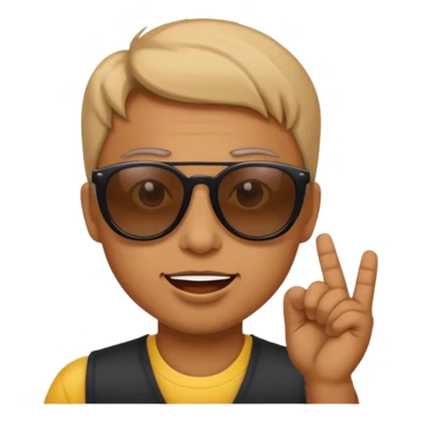 A person with sun glasses mewing sticker