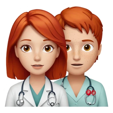 woman talks with doctor sticker