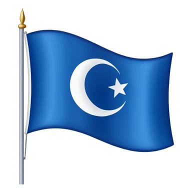 Turkish flag in blue sticker