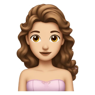 a princess with brown hair and brown eyes sticker