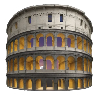coliseum by night  sticker