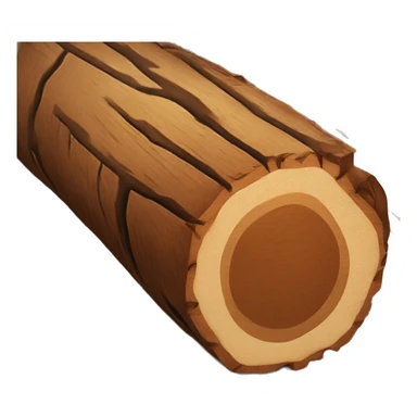 Wooden log sticker