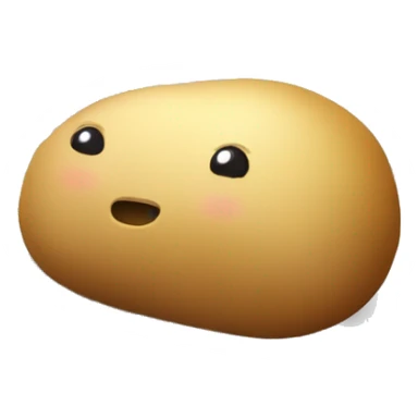 a potato sleeping on a bed sticker