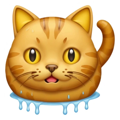 cat vomits sticker