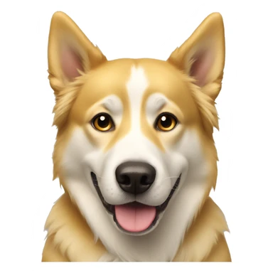 Golden dog with Husky dog sticker