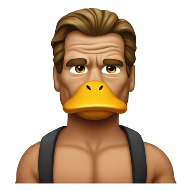 Arnold Schwarzenegger as a duck  sticker