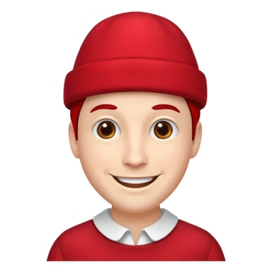 red hat and red dress man sticker