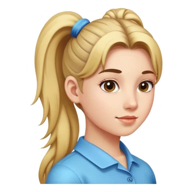 girl with ponytail sticker