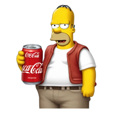 homer-Simpson-drink-cocacola sticker