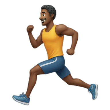 A man Who is running sticker