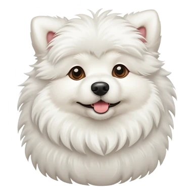 White fluffy dog  sticker