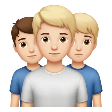 Three young brothers  sticker