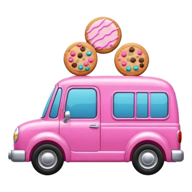 Pink bakery delivery car cookies cute car sticker