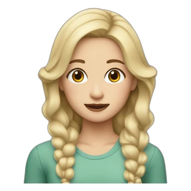 Eva Elfie blonde hair sticker