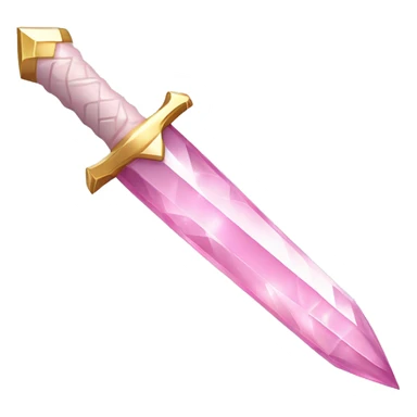 Light pink crystal dagger sticker