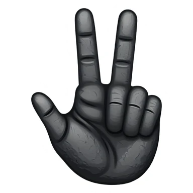 upside down rock and roll finger sign sticker