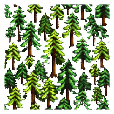 pine tree in a forest sticker