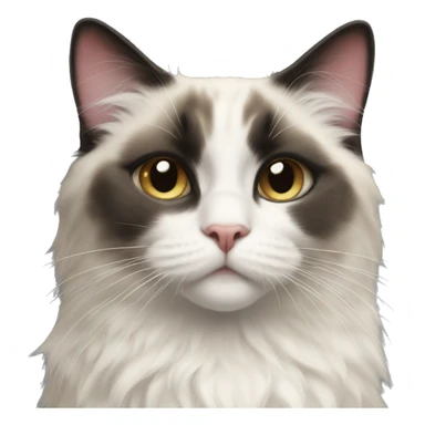 Ragdoll cat with tuxedo cat  sticker