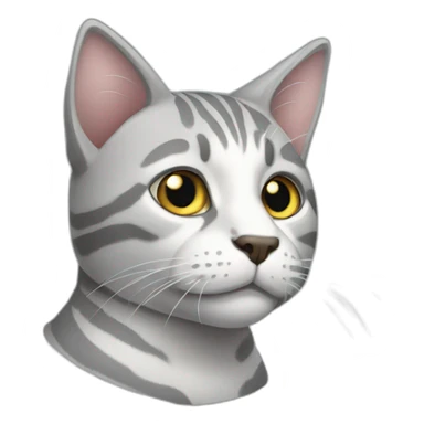 gato gris rayado sticker