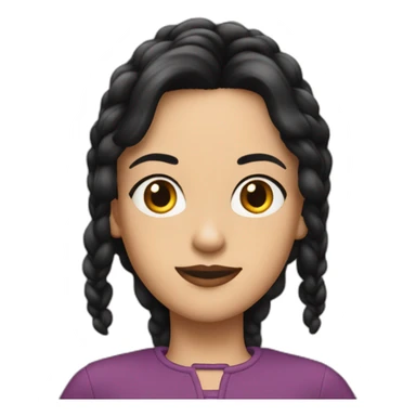 Vilma Dinkley with black hair sticker