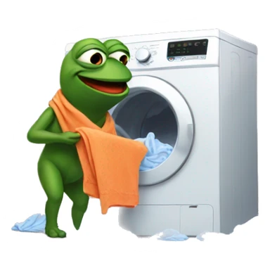 pepe doing laundry sticker