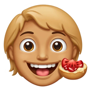 face with a drooling mouth and happy eyes, expressing delight at something delicious sticker