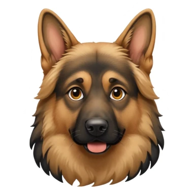 Long haired German shepherd sticker