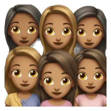 Girl with 5 baby sticker