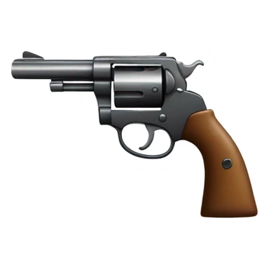 A revolver, with a long cigarette sticking out the end of the barrel, with smoke rising  sticker