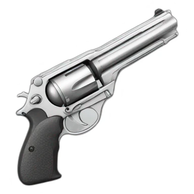 Beau Pistolet brillant tout en argent  sticker