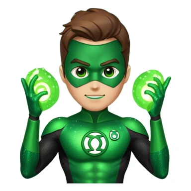 Green Lantern with Sequin Outfit sticker