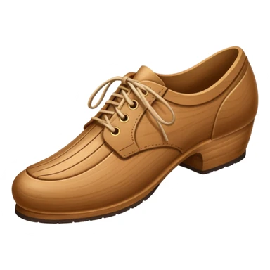 Un zapato de madera estilo Polonia . El zapato está tallado a mano. Pero de madera  sticker