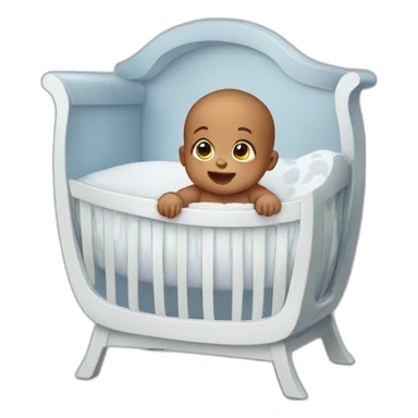Baby in crib sticker